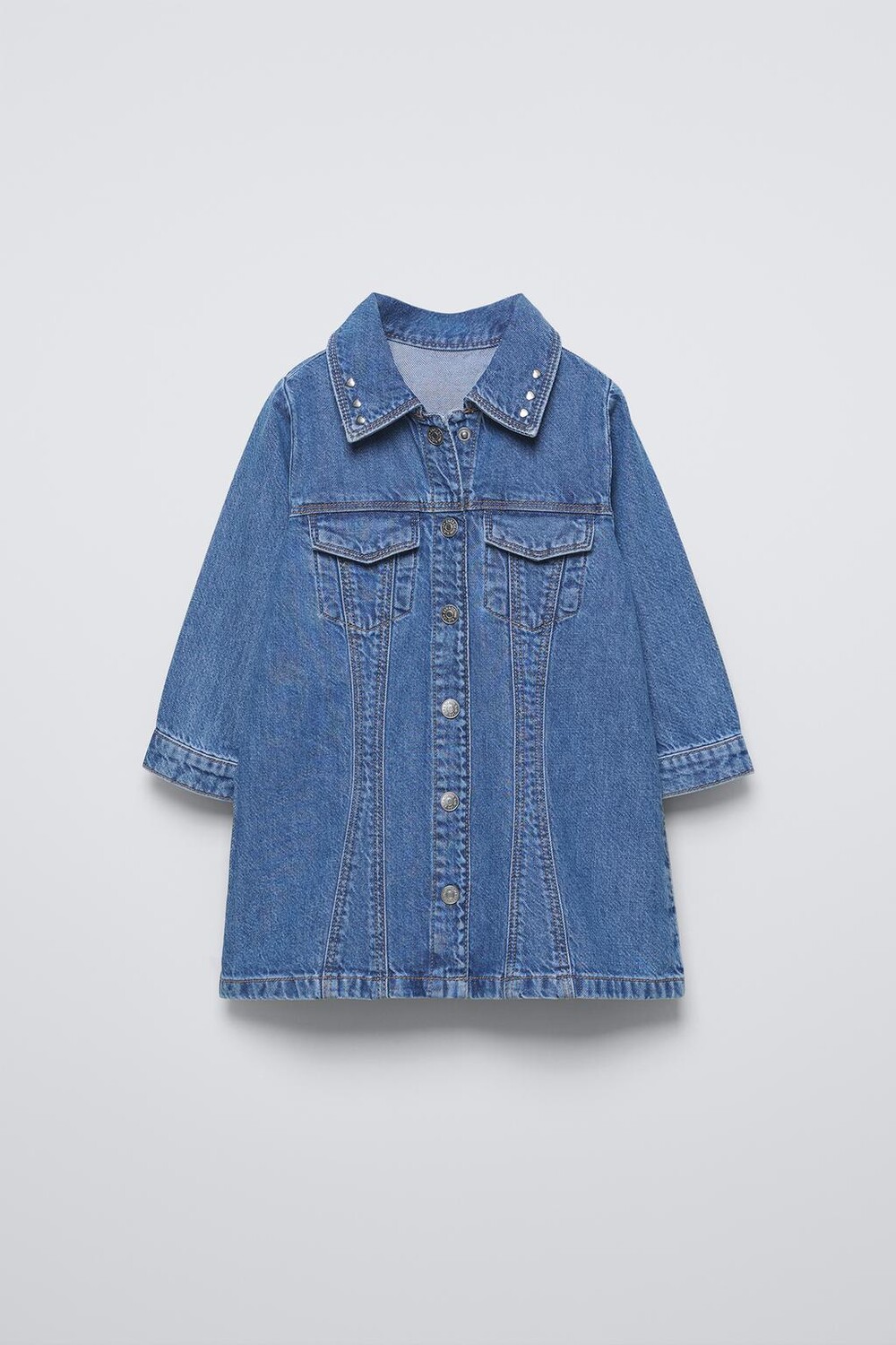 

Платье из джинсового сердца ZARA, синий