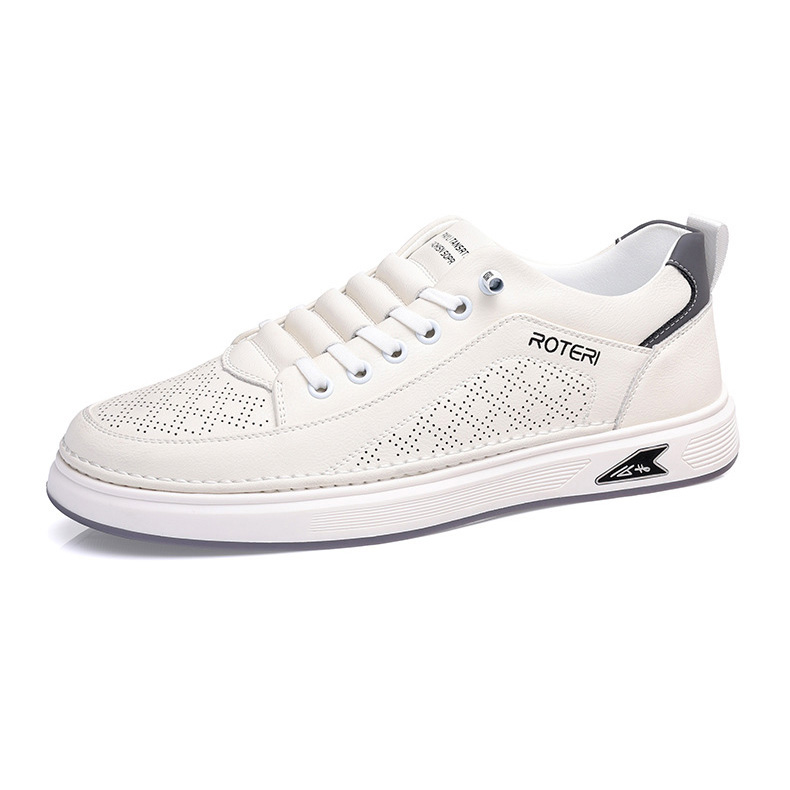 

Износостойкие, дышащие, нескользящие, низкие мужские кроссовки Devanro, White Cut-Out