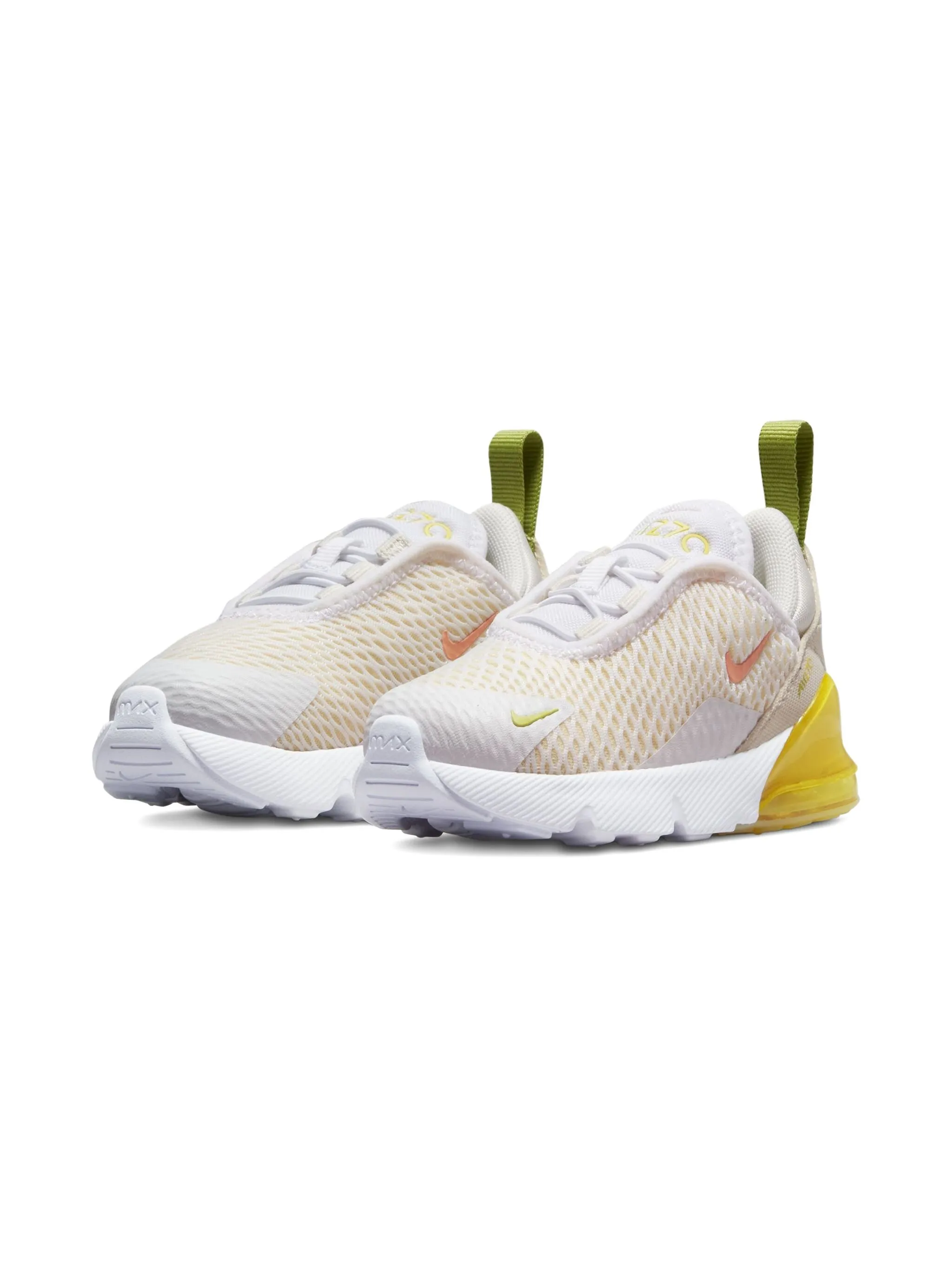 

Кроссовки Air Max 270 White/Yellow Strike Nike Kids, белый