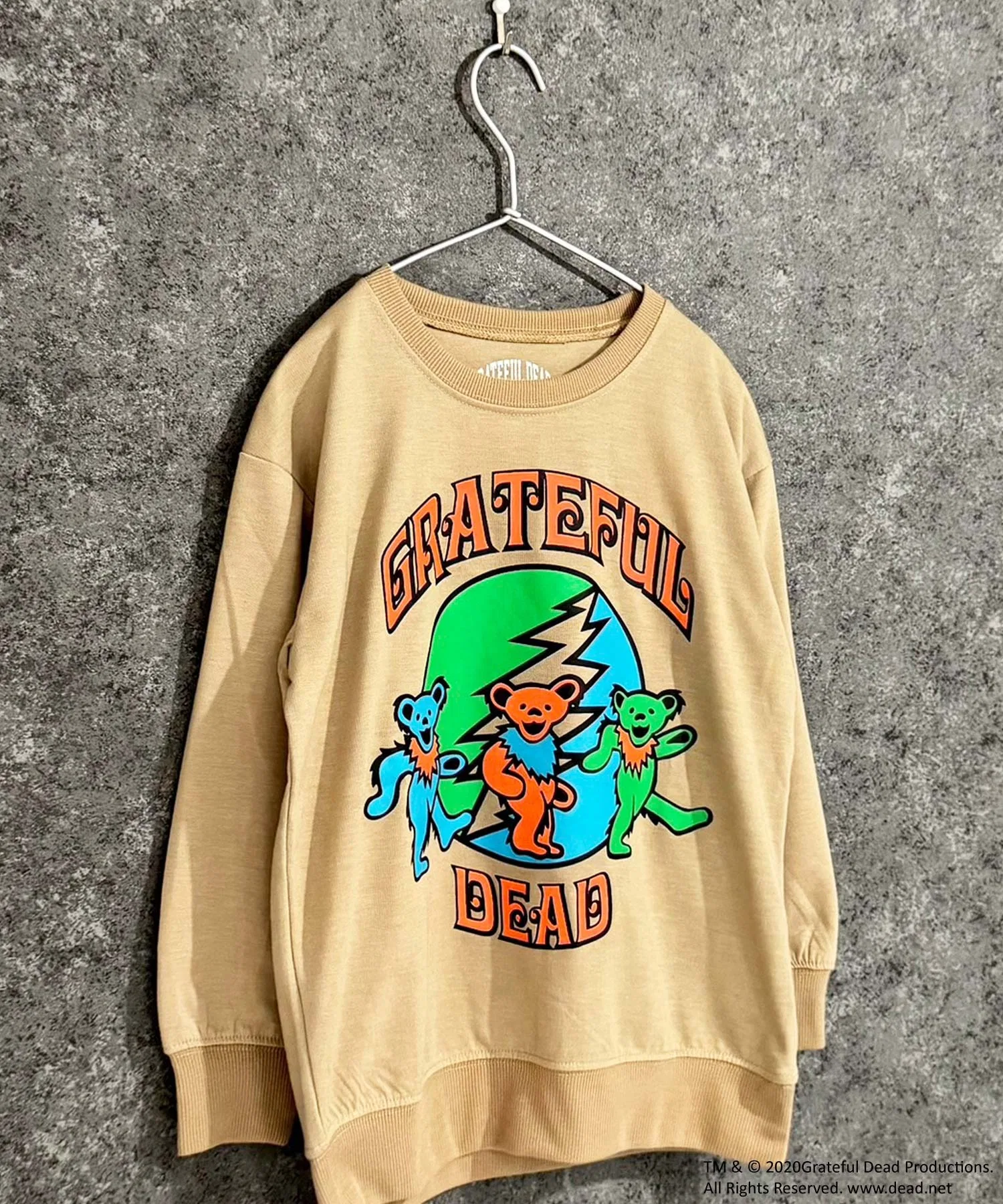 Мини-толстовка GRATEFUL DEAD из французского махрового трикотажа с хлопковой текстурой