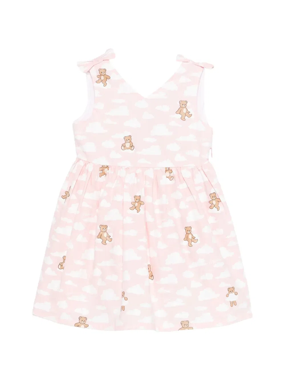 Платье с принтом в виде плюшевых мишек Moschino Kids, розовый