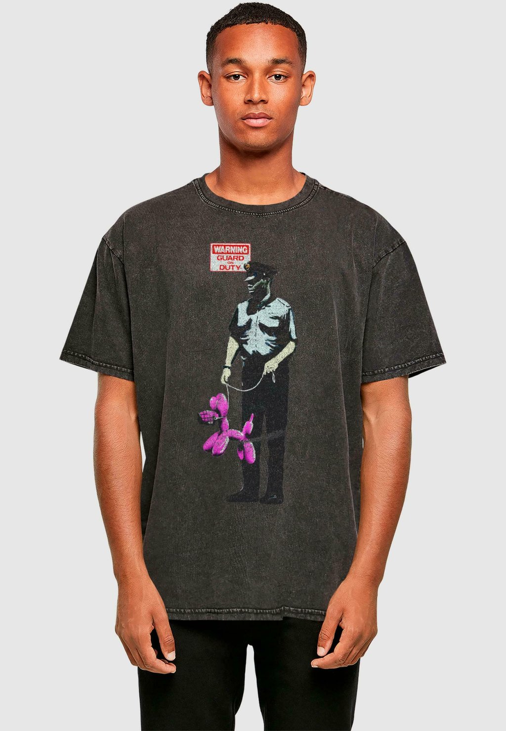 

Футболка с принтом BRANDALISED -BALLOON DOG ACID WASHED Merchcode, черный