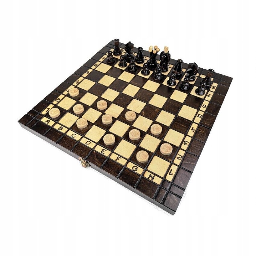 

Королевские шахматы + шашки 35х35 см Caissa
