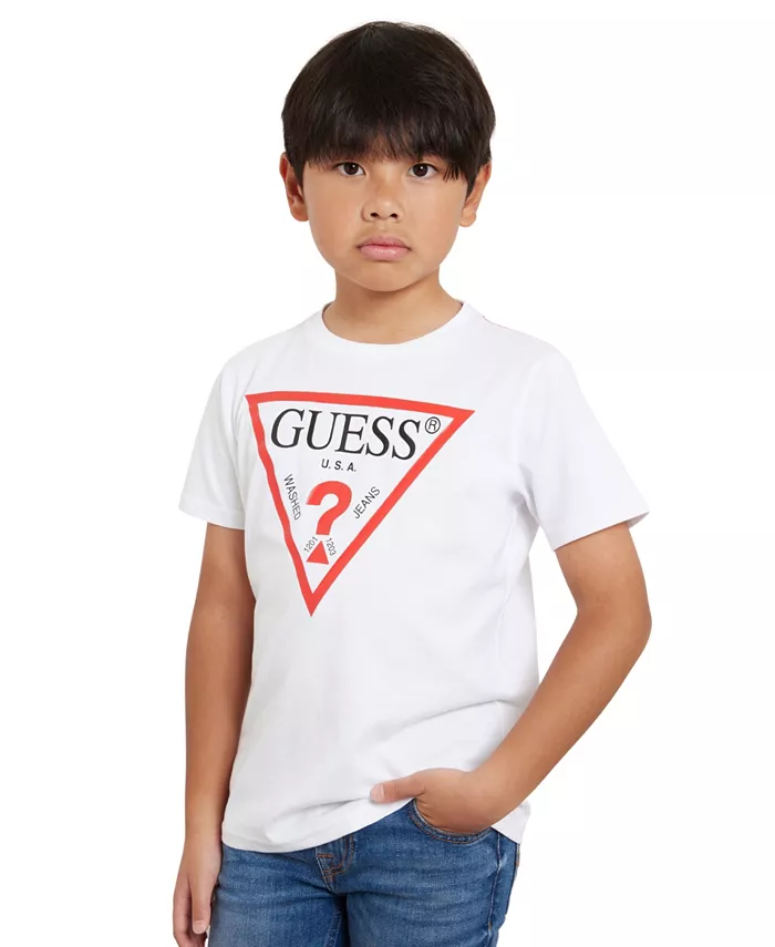 

Футболка с коротким рукавом Big Boys Soft Jersey Classic Logo GUESS, белый