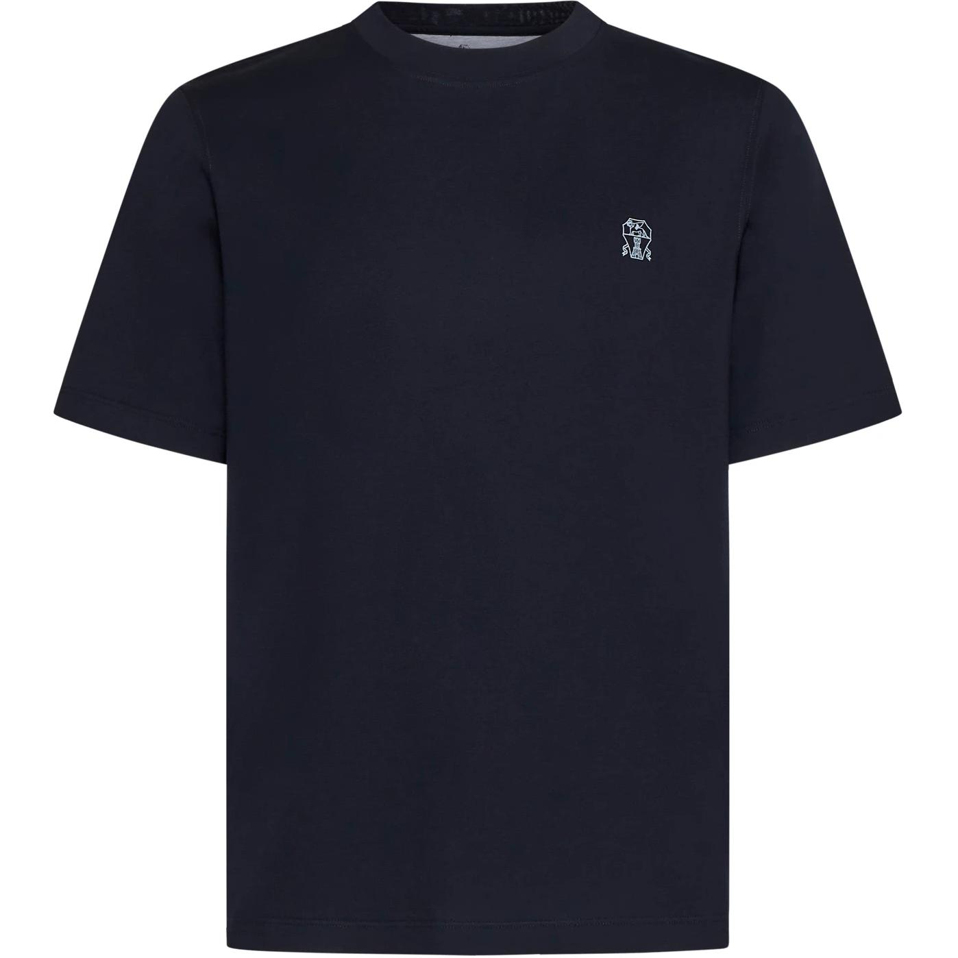 

Футболка с принтом логотипа Brunello Cucinelli, синий