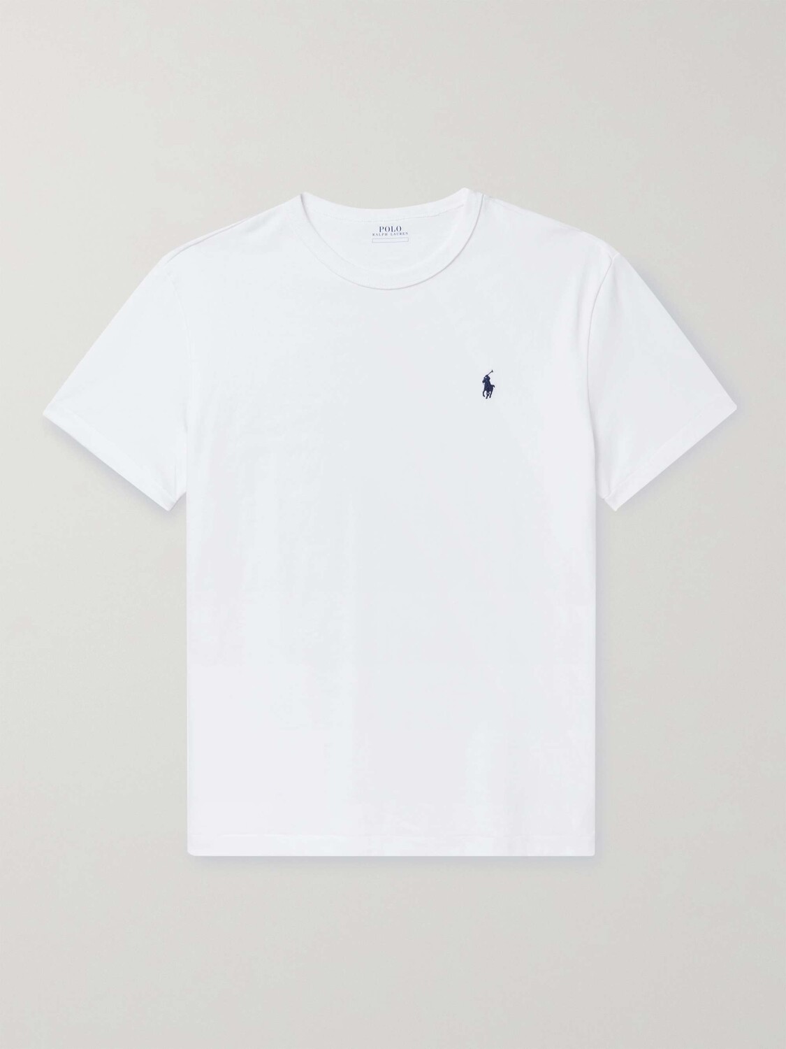 

Футболка из хлопкового джерси с вышитым логотипом POLO RALPH LAUREN, белый