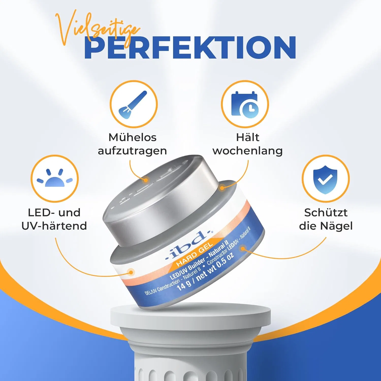 Гель для наращивания ногтей IBD LED/UV B-Gel, Natural II, 14 г Ibd, Natural Ii — фото 2