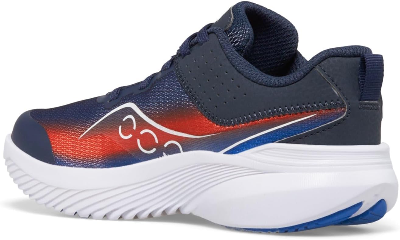 Детские кроссовки Saucony с альтернативной застежкой на липучке, красный/синий/темно-синий — фото 4