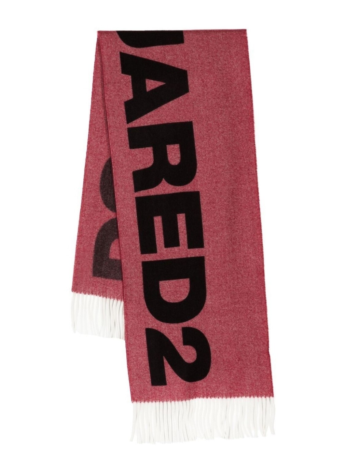 

Dsquared2 шарф с бахромой и логотипом, красный