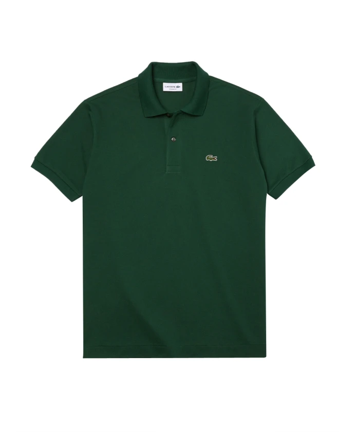 

Зеленая рубашка-поло с ребристым воротником Lacoste, зеленый