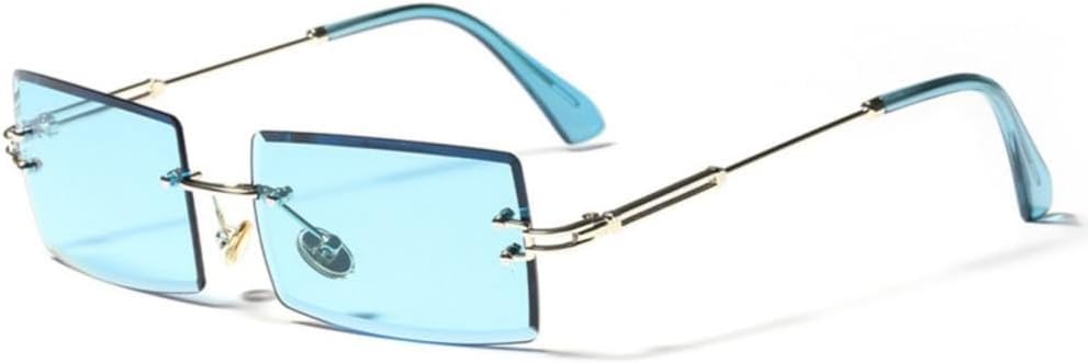 

Солнцезащитные очки MUTYNE прямоугольной формы без оправы для мужчин и женщин, модные квадратные солнцезащитные очки без оправы в стиле панк, солнцезащитные очки UV400, Blue