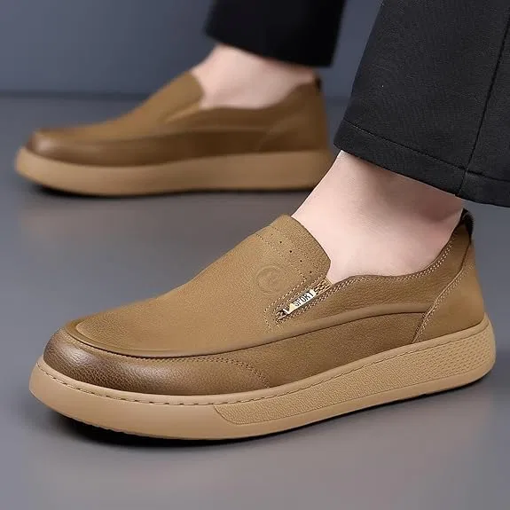 Лоферы мужские кожаные Loafers Brown FYEONCVS — фото 2