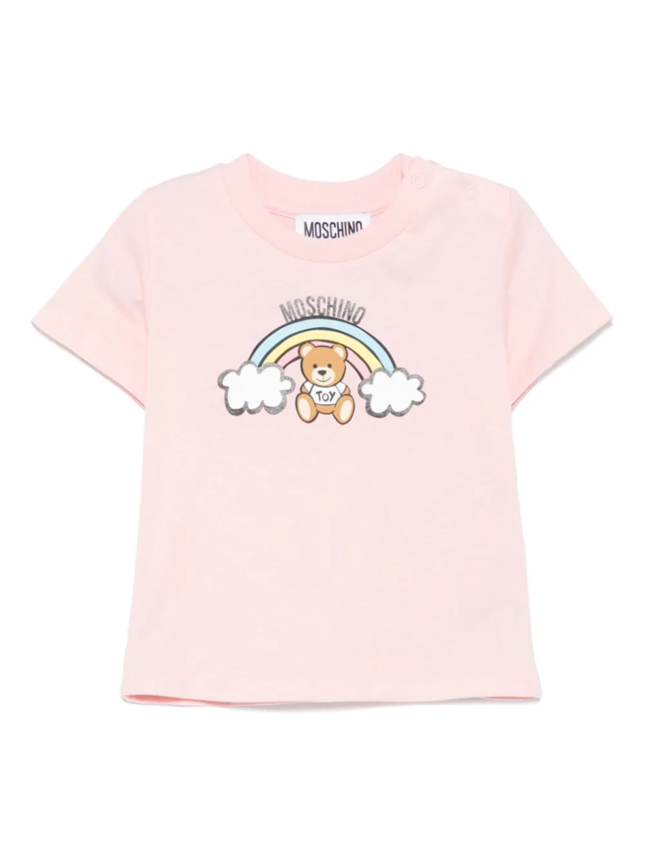 

Футболка Moschino Kids с плюшевым мишкой, розовый