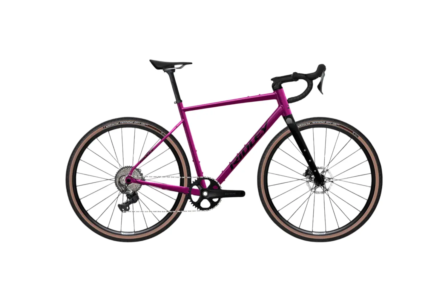 

Гравийный велосипед Ridley Kanzo adventure alu - shimano grx800 1x - 28 дюймов - diamant, pink | jazzberry jam metallic / pc69 / kav01cs