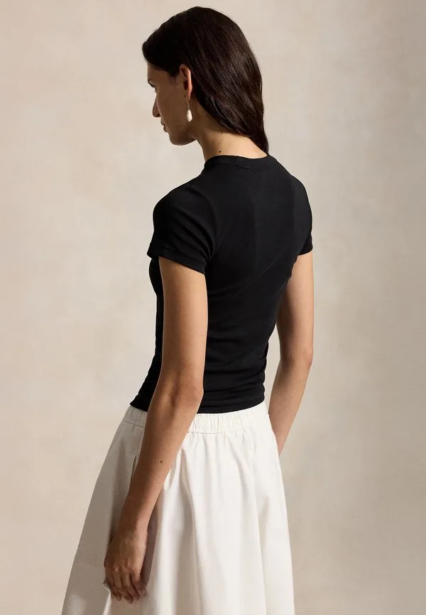 Футболка из эластичного хлопка с принтом «большой пони» Polo Ralph Lauren, Black — фото 3