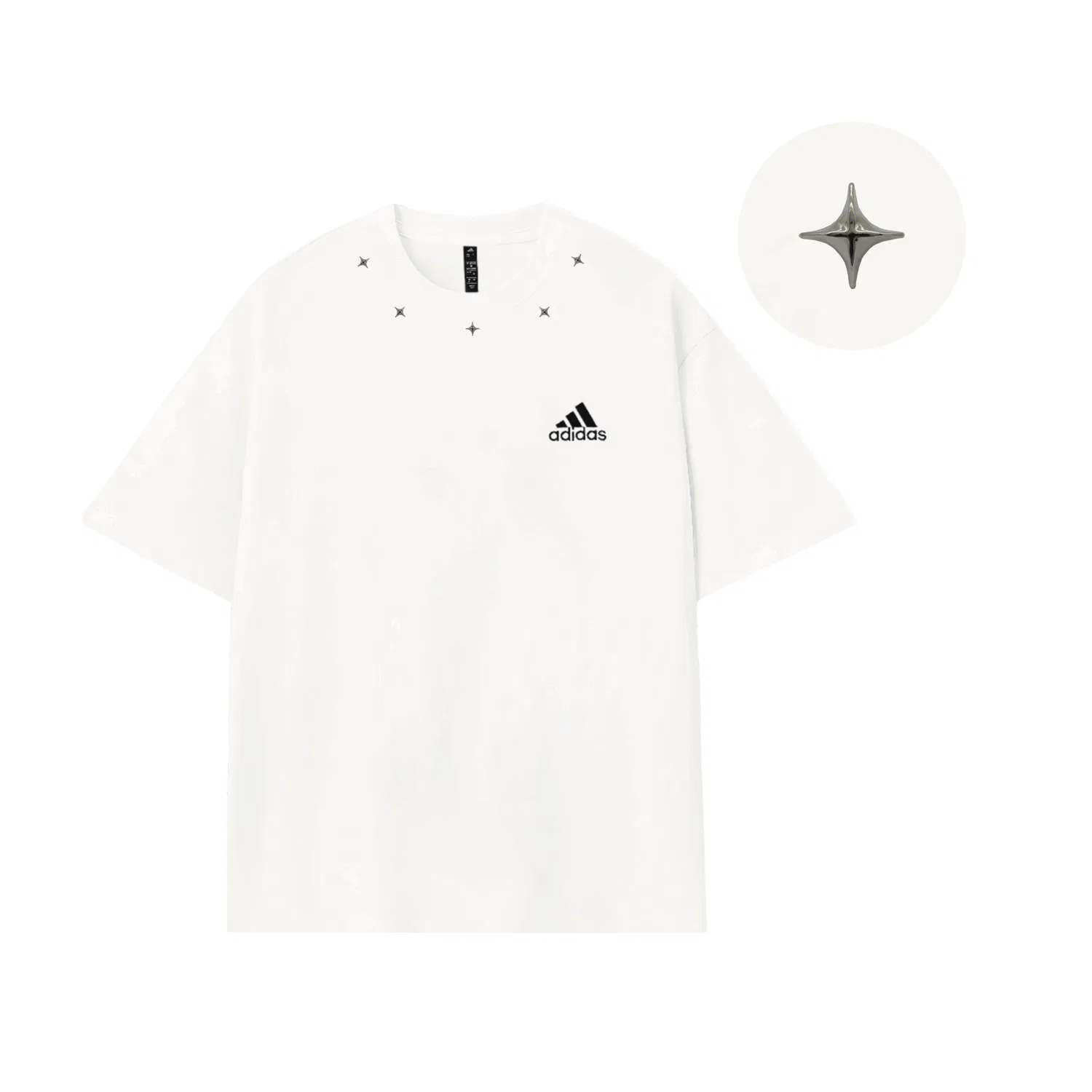 Футболка Adidas MUST HAVES с логотипом белая — фото 4