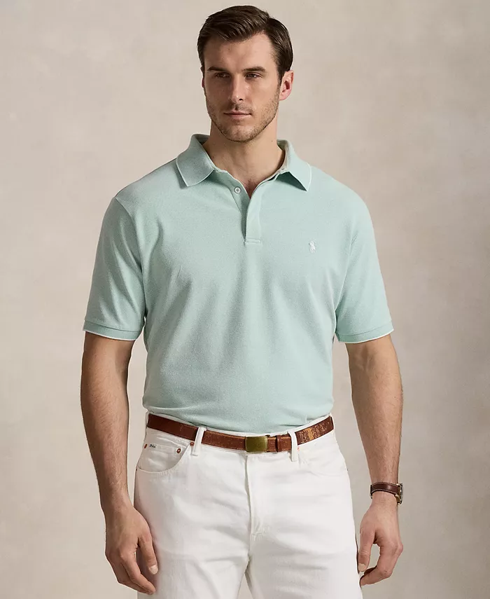 

Мужская рубашка-поло из сетки Oxford Stretch для больших и высоких Polo Ralph Lauren, зеленый