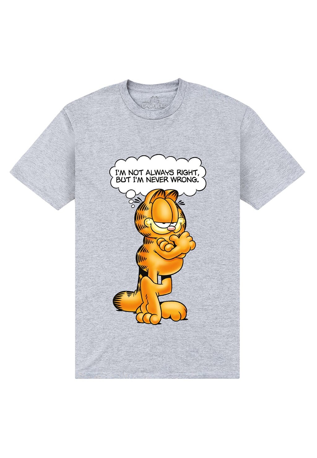 

Футболка с принтом GARFIELD NEVER WRONG Henry Tiger, светло-серый