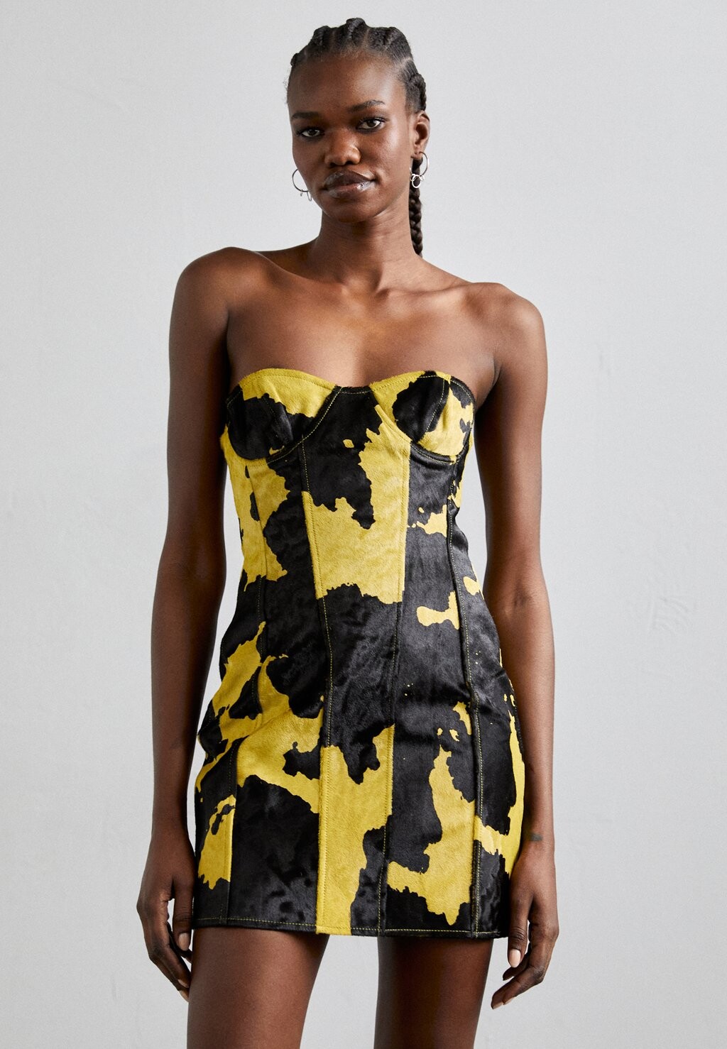 

Элегантное платье Printed Bustier Mini Dress Sinead Gorey, цвет black/yellow