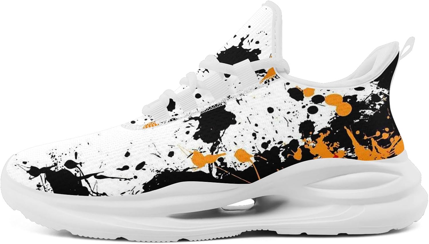 

Кроссовки женские с черепом и розой, легкие для бега, мужские дышащие кроссовки для ходьбы, унисекс, стильные готические панк кроссовки для тренировок и улицы Awsole, белый/черный/оранжевый