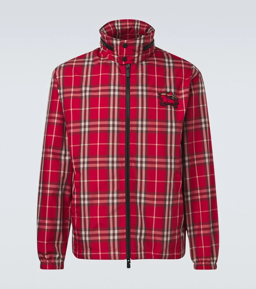 Блузон Burberry в клетку, красный