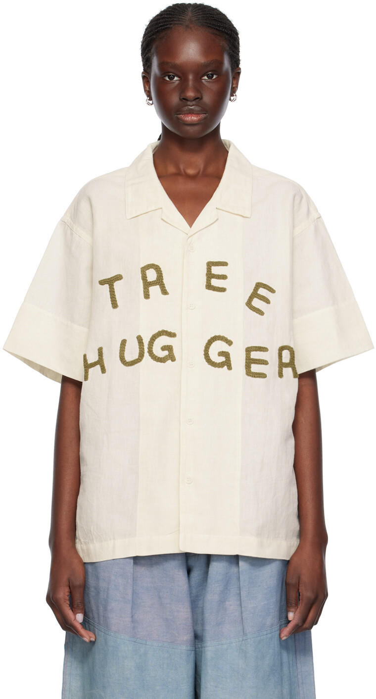 

Кремового цвета Приветственная рубашка Story Mfg., цвет Ecru tree hugger