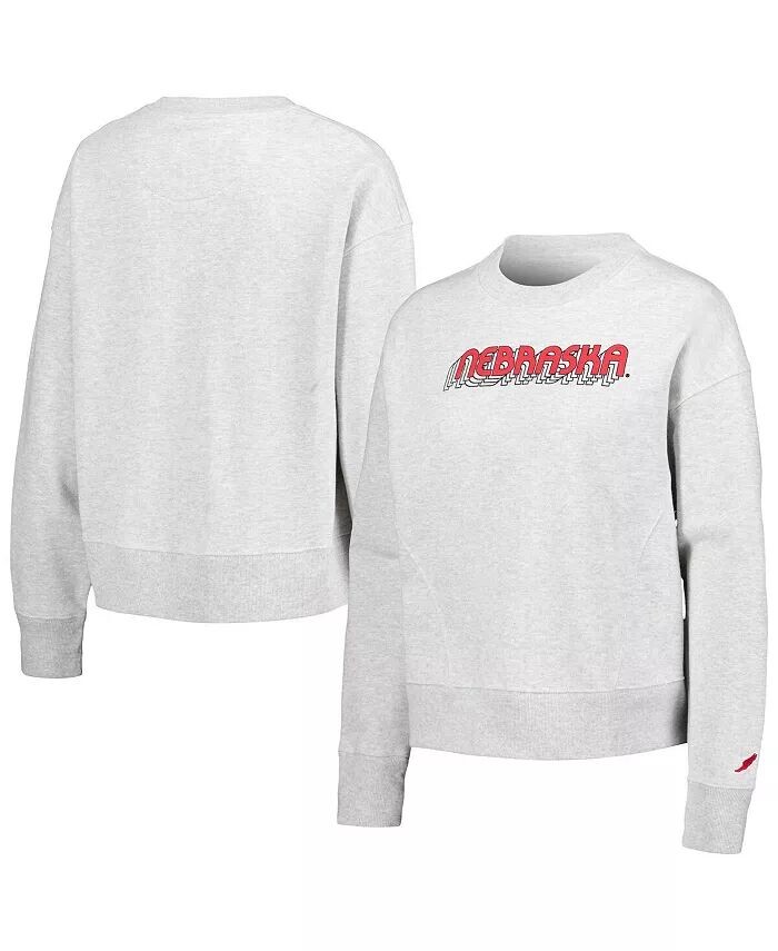 

Женский свитшот свободного кроя Ash Nebraska Huskers League Collegiate Wear