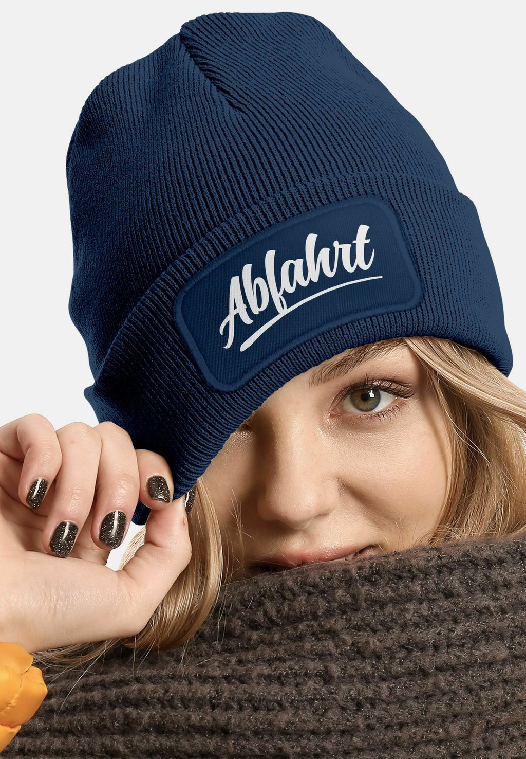 

Шапка MIT PATCH SKIFAHREN SPRUCH MoonWorks, сине-зеленый