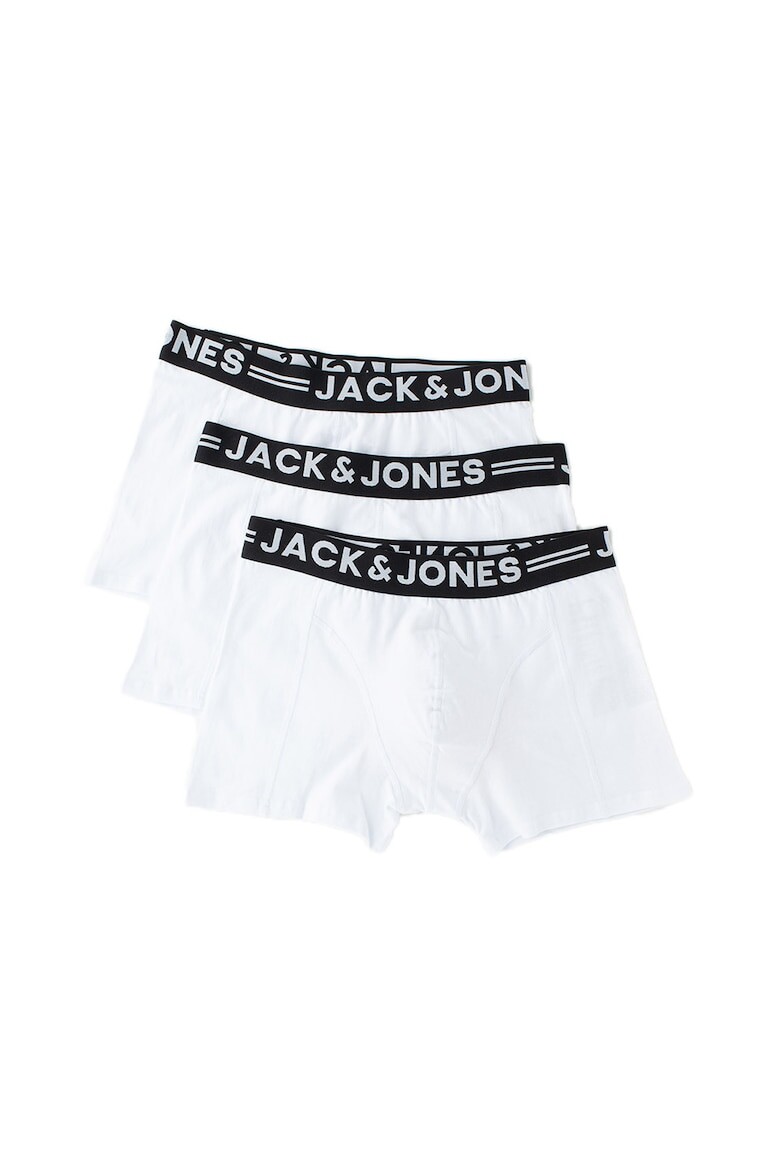 

Боксеры с логотипом на талии, 3 пары Jack & Jones, белый