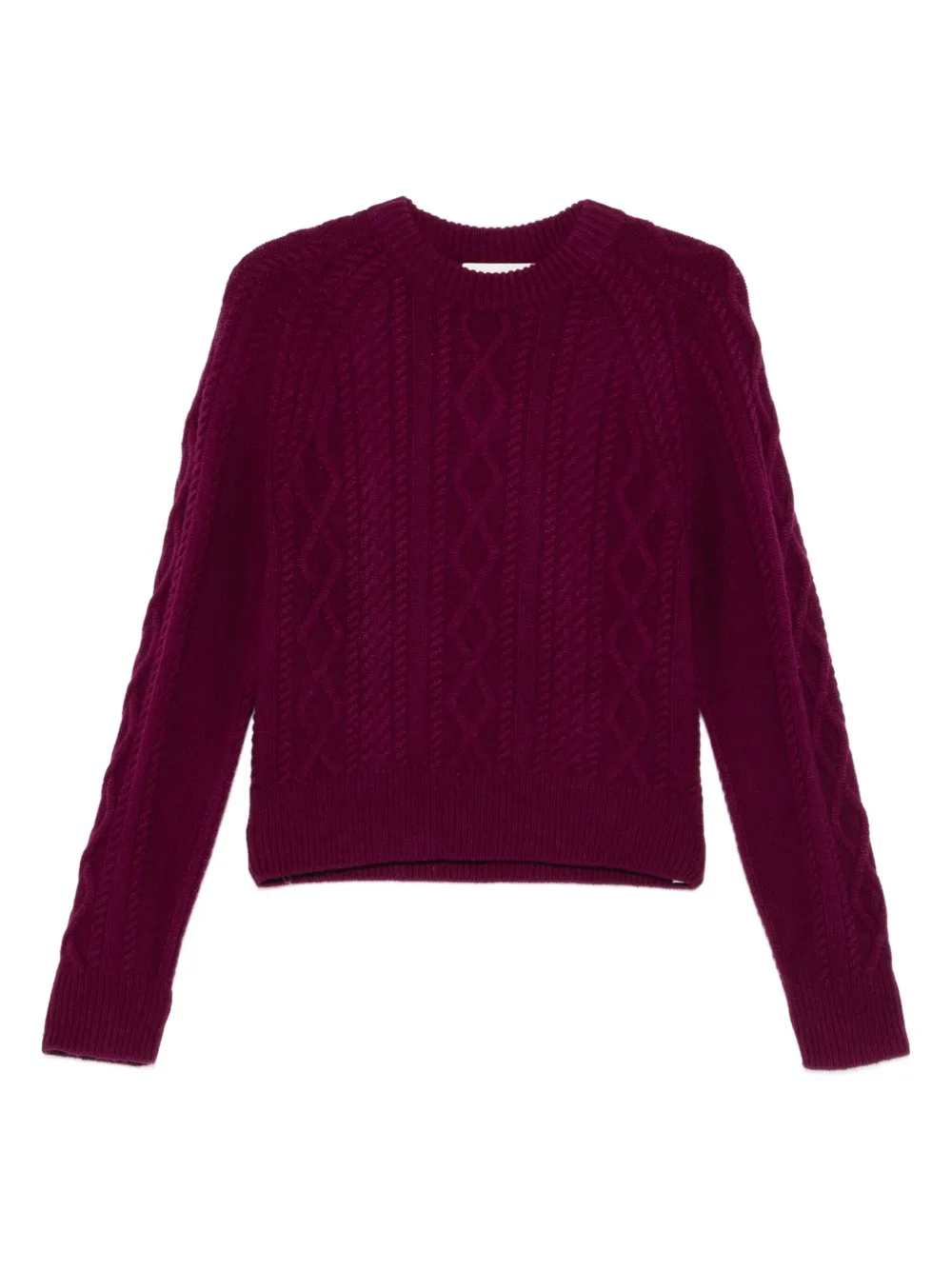 

Свитер фактурной вязки с круглым вырезом Eric Bompard, красный