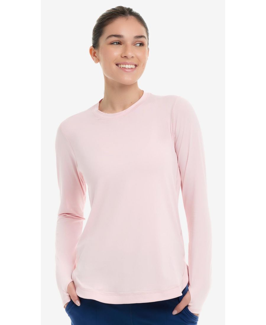 

Женский топ с фестончатым краем и защитой от солнца UPF 50+ BloqUV, Tickle me pink