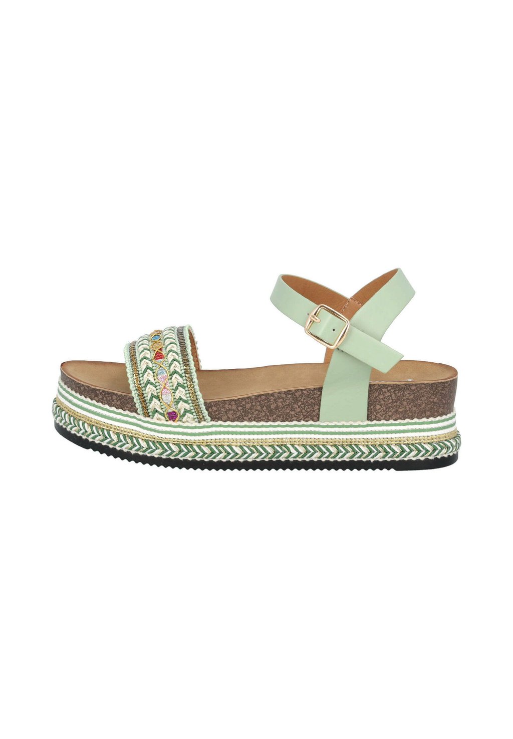 Босоножки на танкетке Espadrilles Palado, зеленый