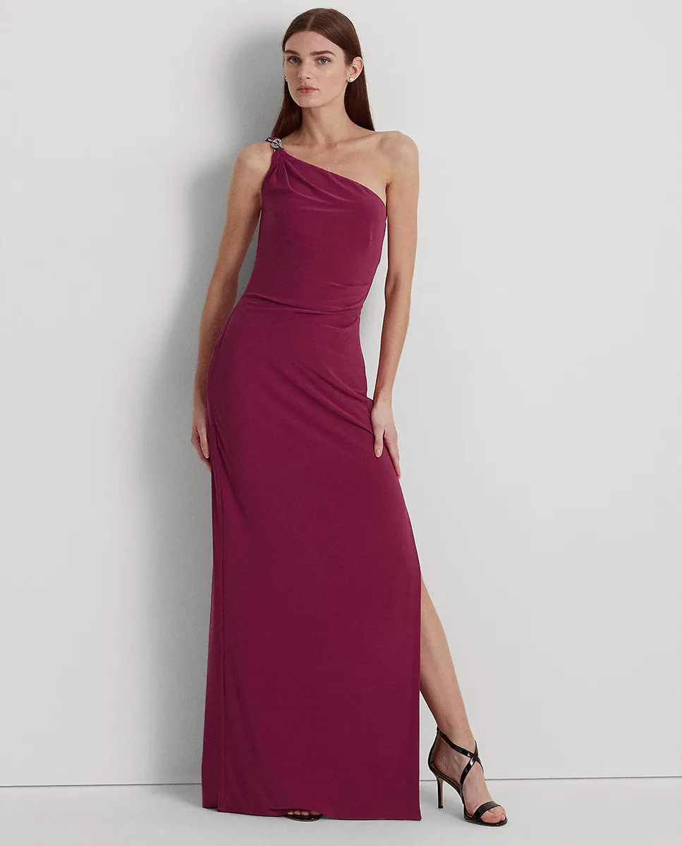 

Длинное платье на одной бретельке Lauren Ralph Lauren, фуксия
