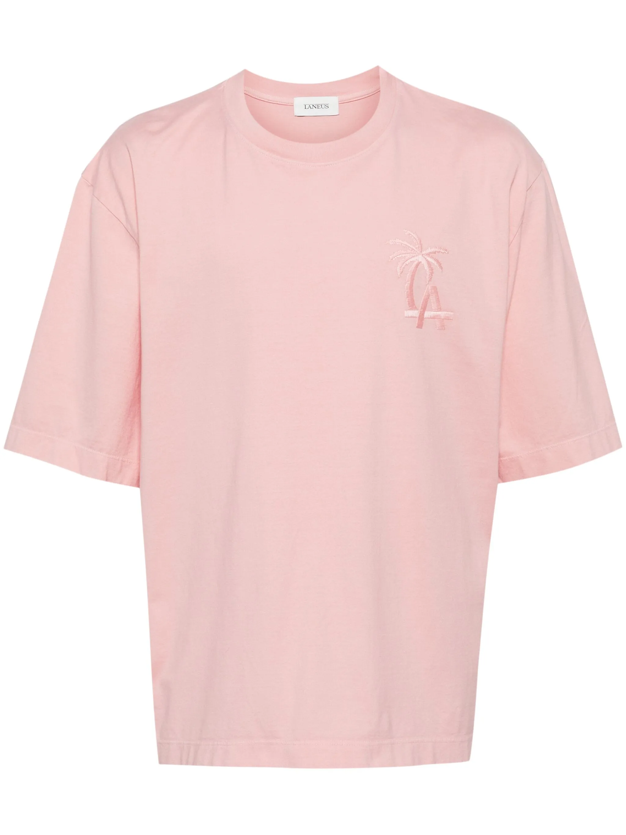 

Футболка с вышитым логотипом Laneus, розовый