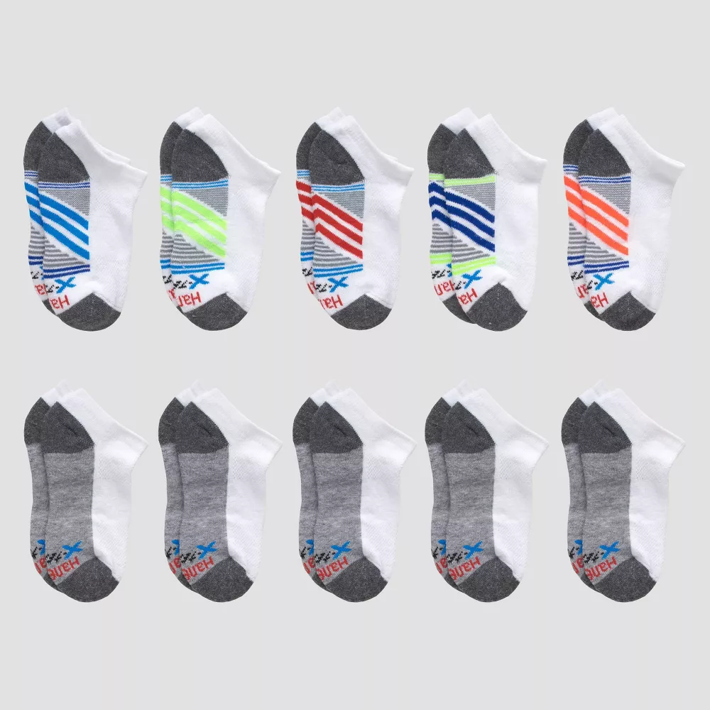 

Носки Hanes Boys' 10pk Premium No Show Athletic Socks Hanes Premium, цвет White
