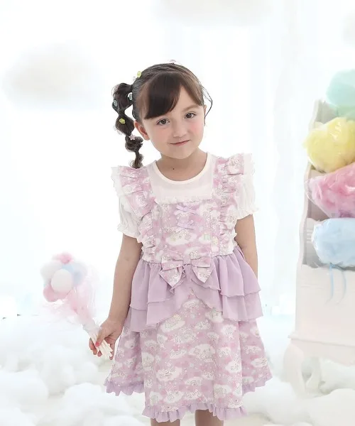 Детское цельное платье с кружевом и фатином coeur a coeur lavender
