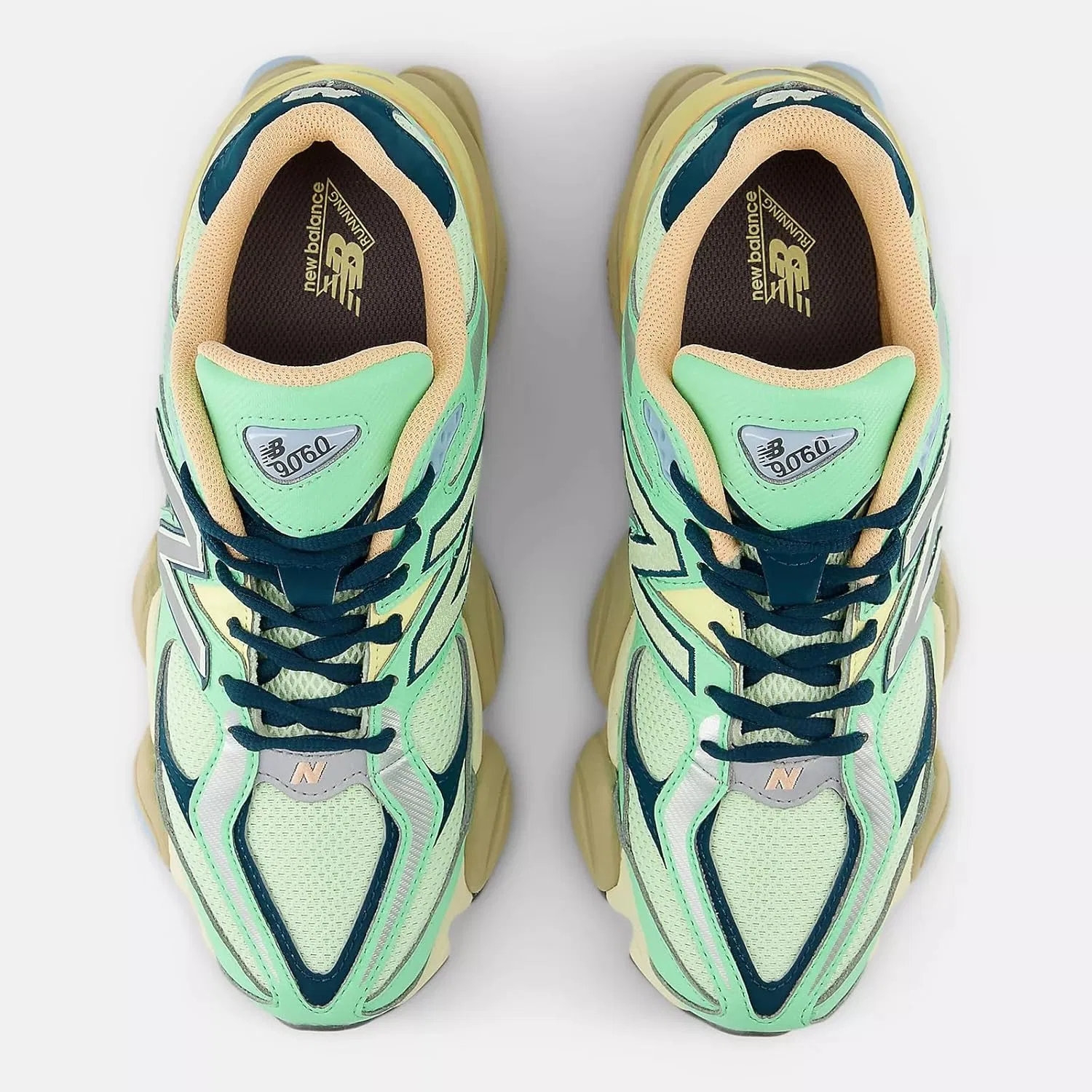 Кроссовки мужские New Balance 9060, Sweetgrass/Deep Ocean/Silver Metallic — фото 4
