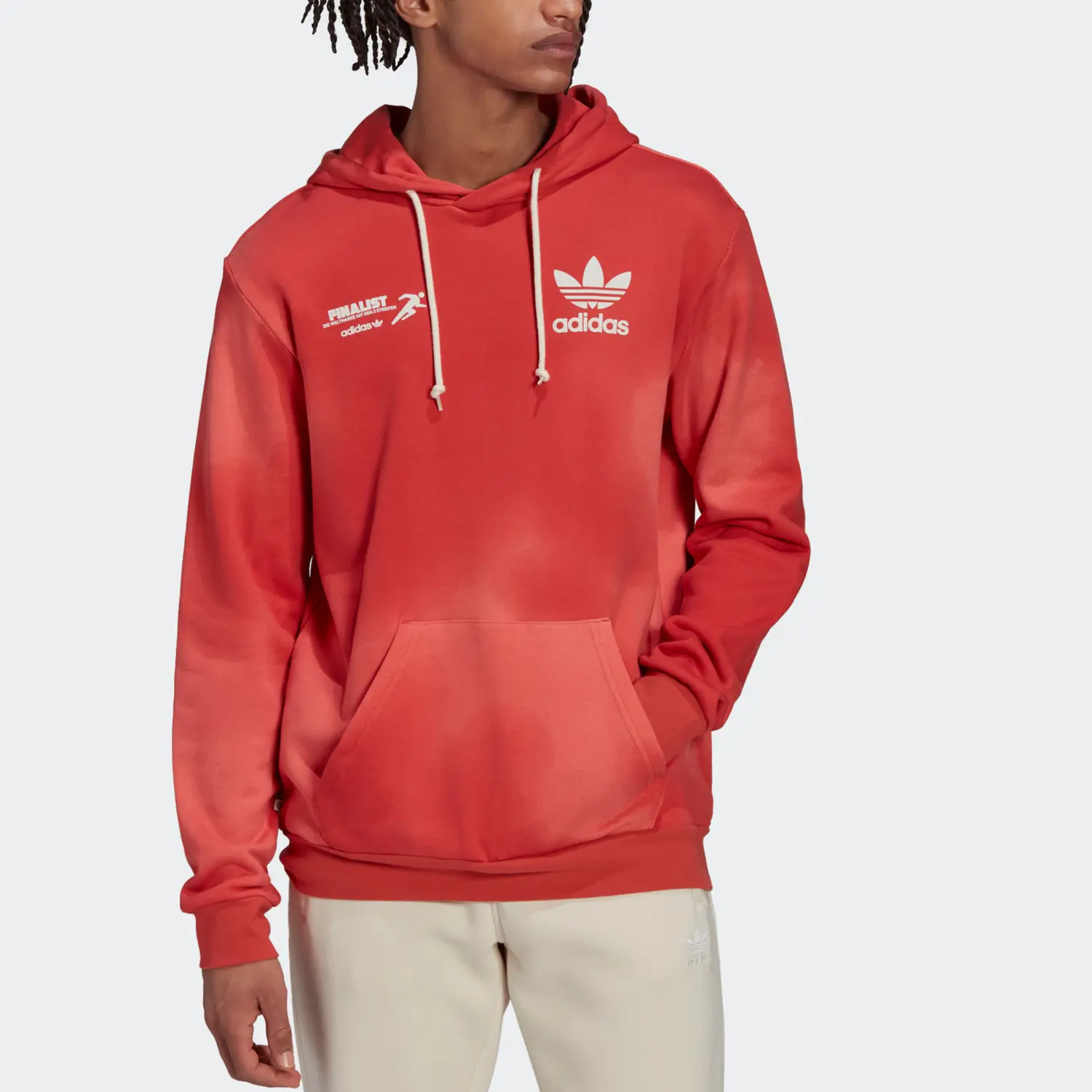 Adidas Мужская толстовка GRAPHICS MELLOW RIDE CLUB, ярко-розовый, красный, неоновый/желтый, белый — фото 4
