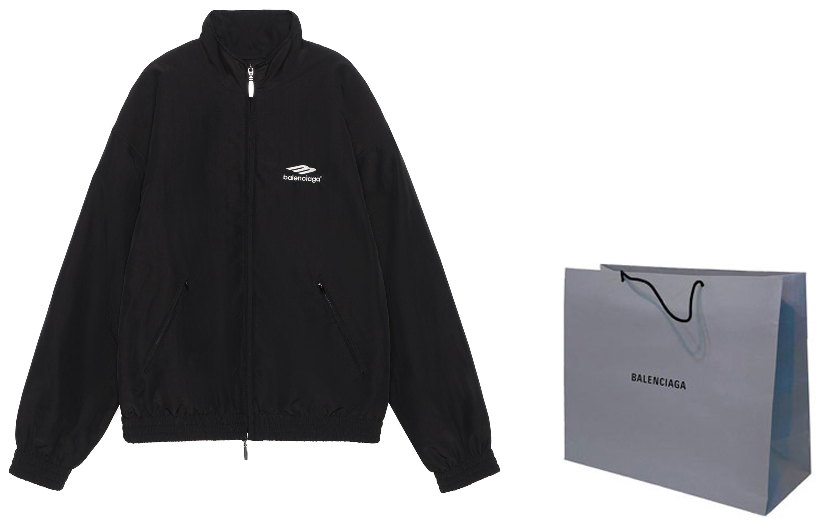 

3B Sports Icon Small Fit Куртка спортивного костюма Balenciaga, черный