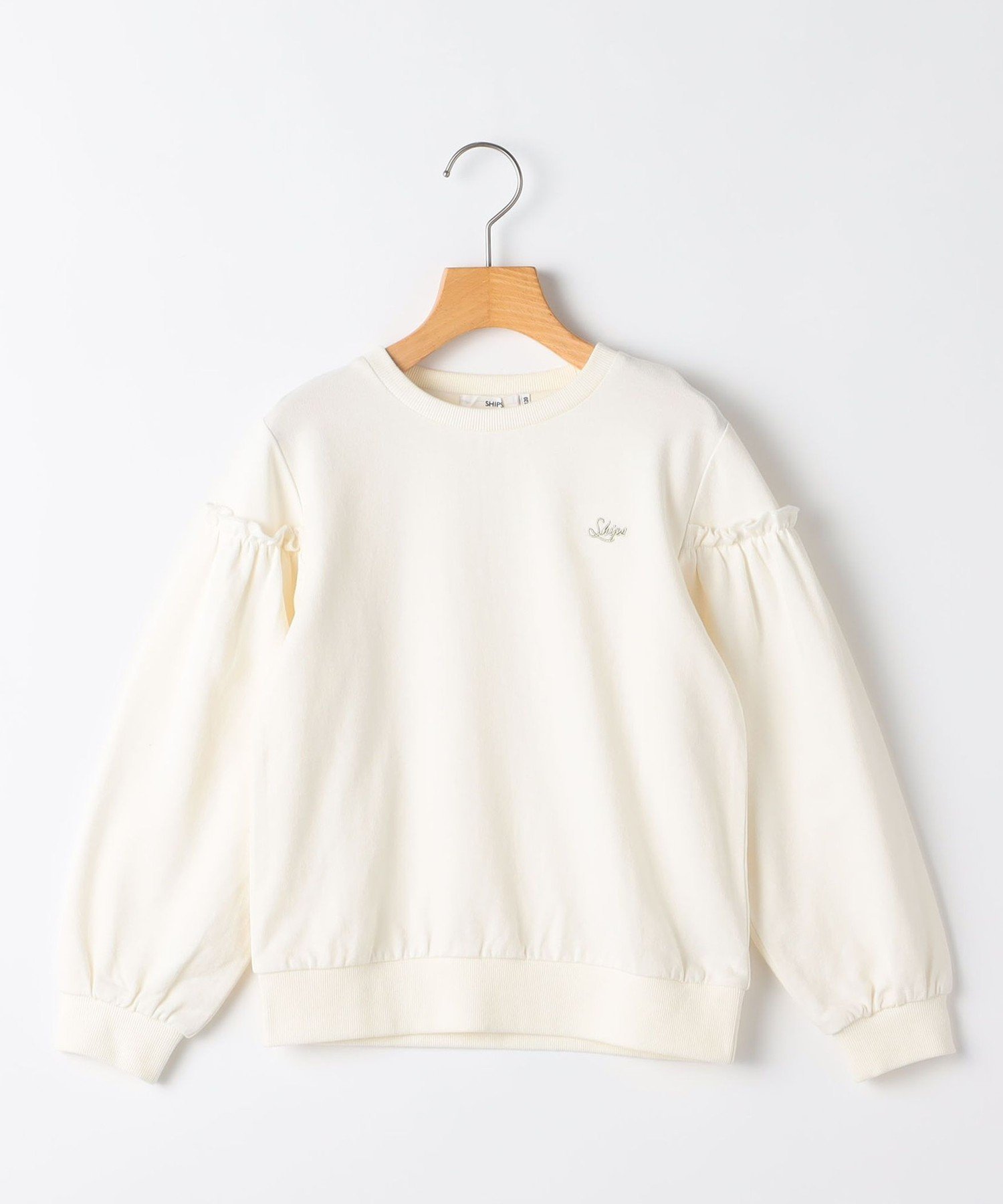 Детская футболка SHIPS: 140~150 см / Толстовка с оборками на рукавах SHIPS KIDS, Off white