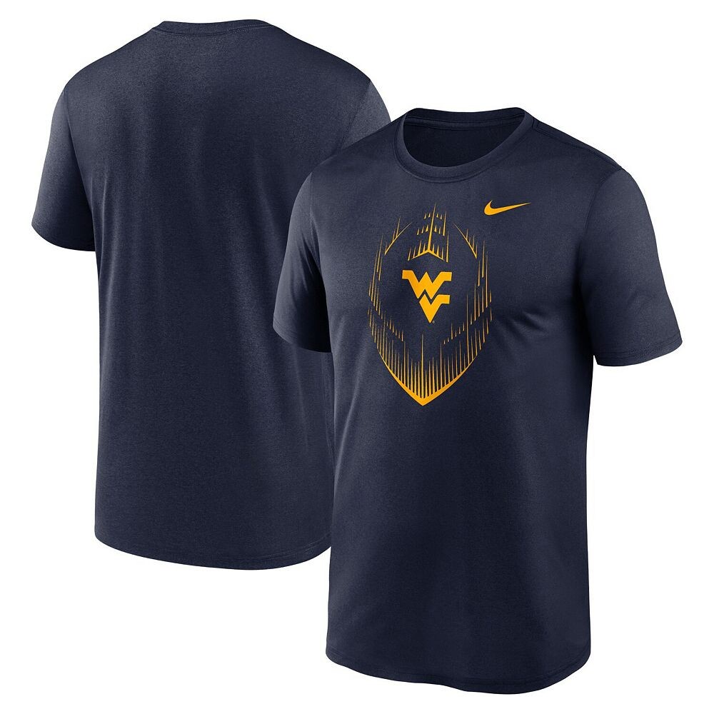 Мужская темно-синяя футболка Nike West Virginia Mountaineers Primetime Legend Icon Performance, цвет Wvu Navy — фото 2