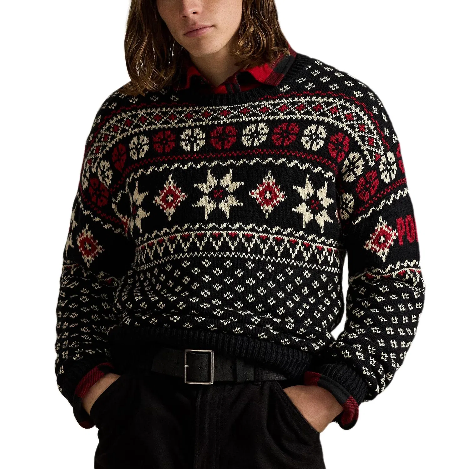 Свитер с жаккардовым узором Polo Ralph Lauren Black Multicolor — фото 3