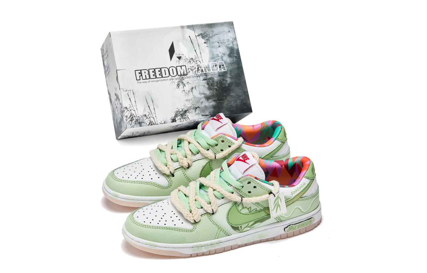 

Кроссовки Nike Dunk Skateboarding Shoes Women's Low-top Grey/green, зеленый
