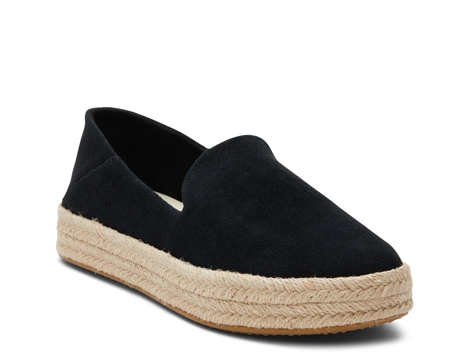 Слипоны TOMS Carolina Platform Espadrille Slip-On - Women's, черный