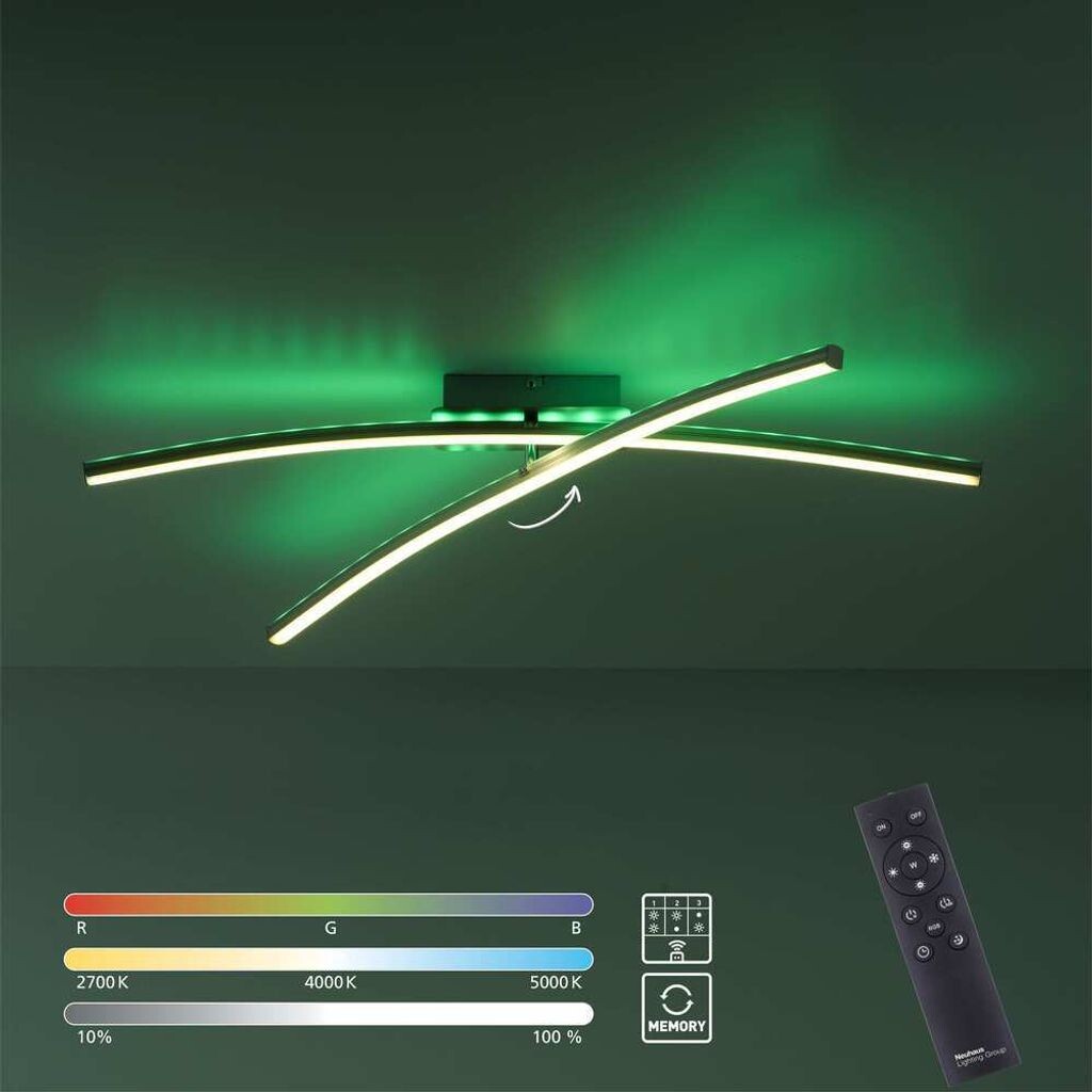 

[T] JUST LIGHT Светодиодный потолочный светильник ALINA CCT RGB передняя подсветка 2700-5000 Кельвин Подсветка RGB с регулируемой яркостью серебристого цвета для гостиных, например, гостиной, столовой, спальни, детской комнаты, прихожей, кабинет...