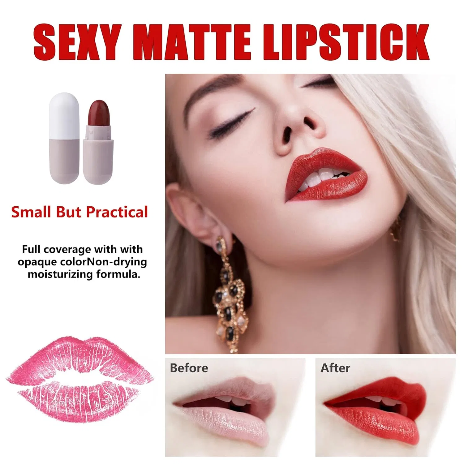 Набор из 12 водостойких мини-помад Homeit Girls Cute Mini Capsule Lipstick Homeit, 12 Colours — фото 3