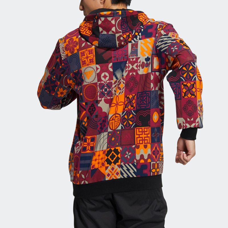Толстовка с принтом Cny Adidas, bright розовый красный fluorescent — фото 4