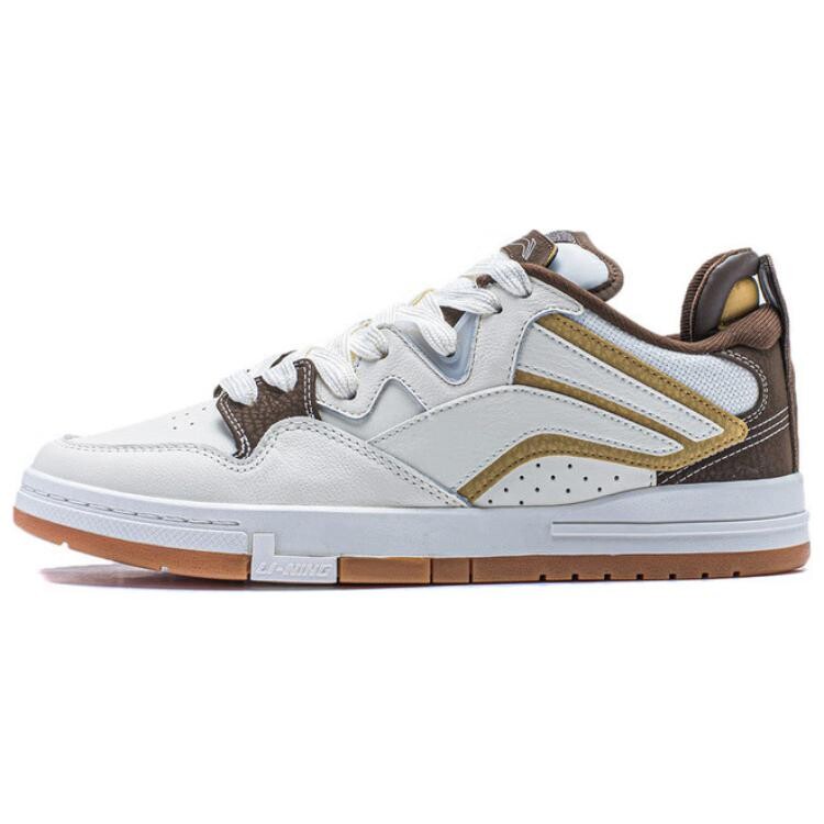

Кроссовки LINING Wave Skateboarding Shoes Men Low-top Cloud White/clay Brown, коричневый