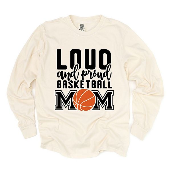 

Футболка Loud and proud basketball mom с длинным рукавом Simply Sage Market, Ivory