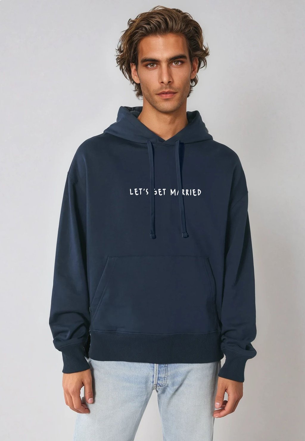 

Толстовка LETS GET MARRIED EMBROIDERY UNISEX - Hoodie Mira Paris, темно-синий